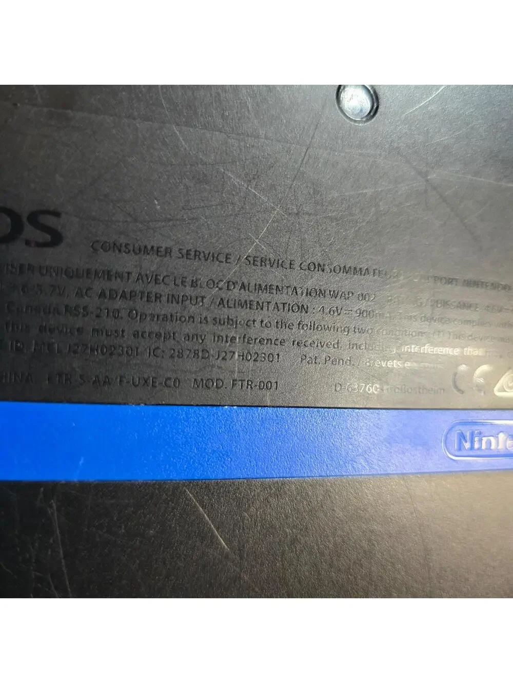Nintendo 2DS Game Console FTR-001 Black/Blue Working